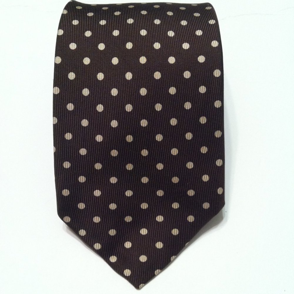 ROBERT TALBOTT BEST OF CLASS FOR GUFFEY'S MENS NEW BROWN SILK TIE  WIDTH: 3 3/4"